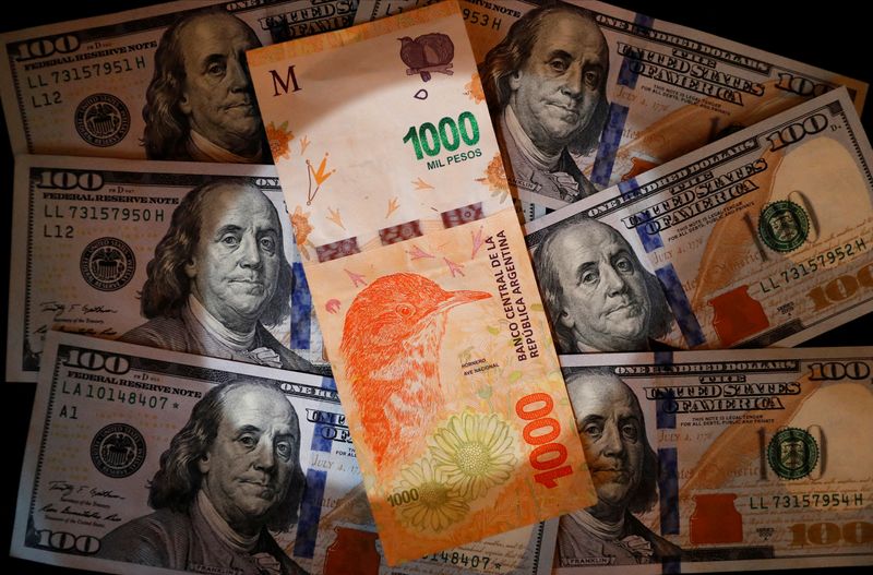 Argentina's USD bonds fall as investors worry about reserves buildup