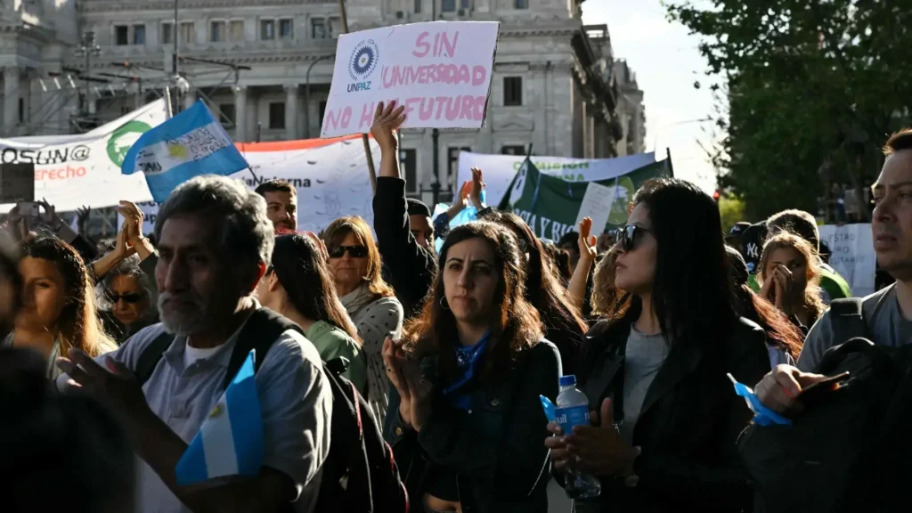 Milei vetoes university budget after huge protests in Argentina